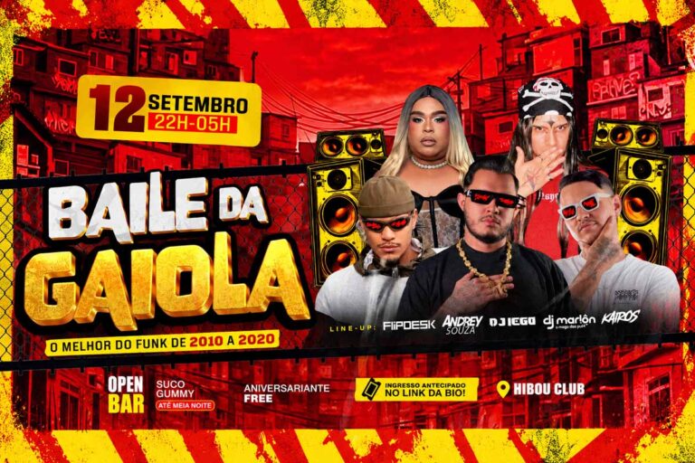 Baile da Gaiola será realizado no Hibou Club em Porto Velho no dia 12 de setembro