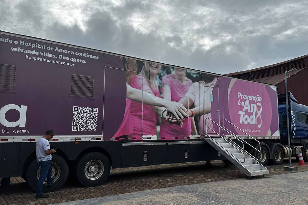 Carreta do Hospital do Amor oferece mamografias gratuitas em Porto Velho nos dias 22, 23 e 24