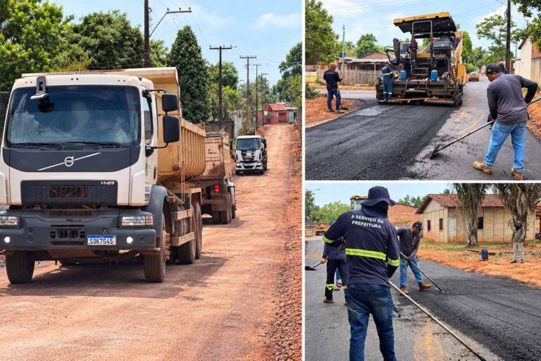 Pavimentação avança no Nova Esperança e contempla três ruas em Porto Velho