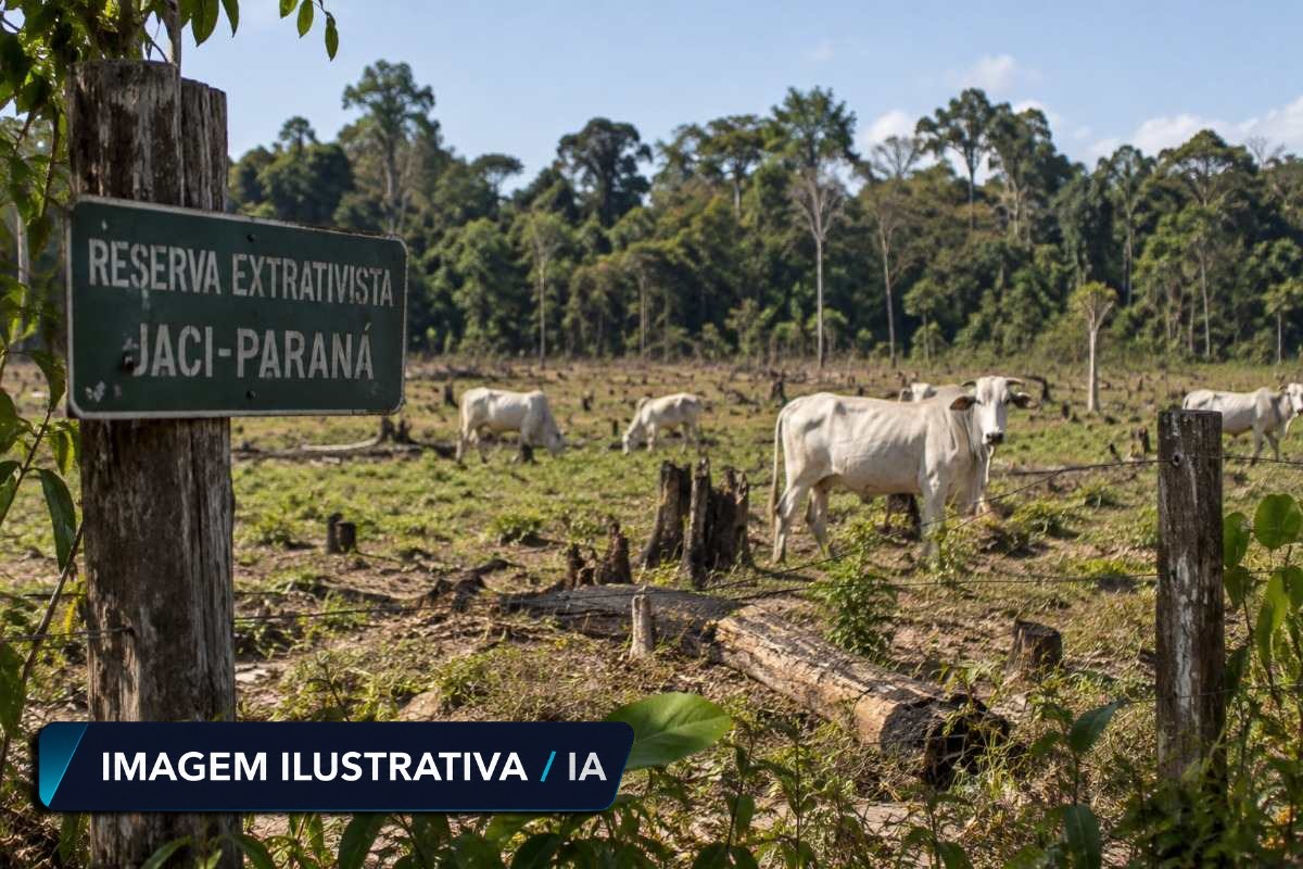 Pecuária impede regeneração de 274 hectares na Resex Jaci-Paraná e resulta em condenação