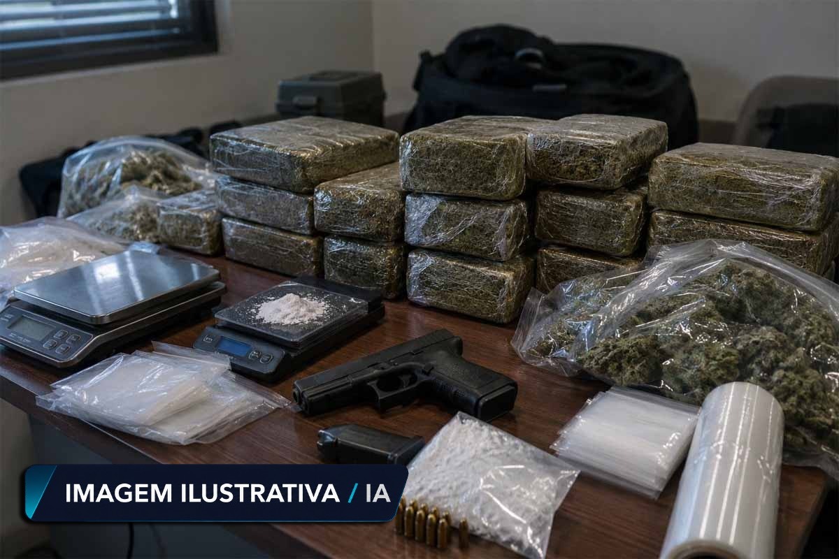 TJRO mantém regime fechado em caso com 9 kg de maconha, cocaína e arma 9 mm furtada