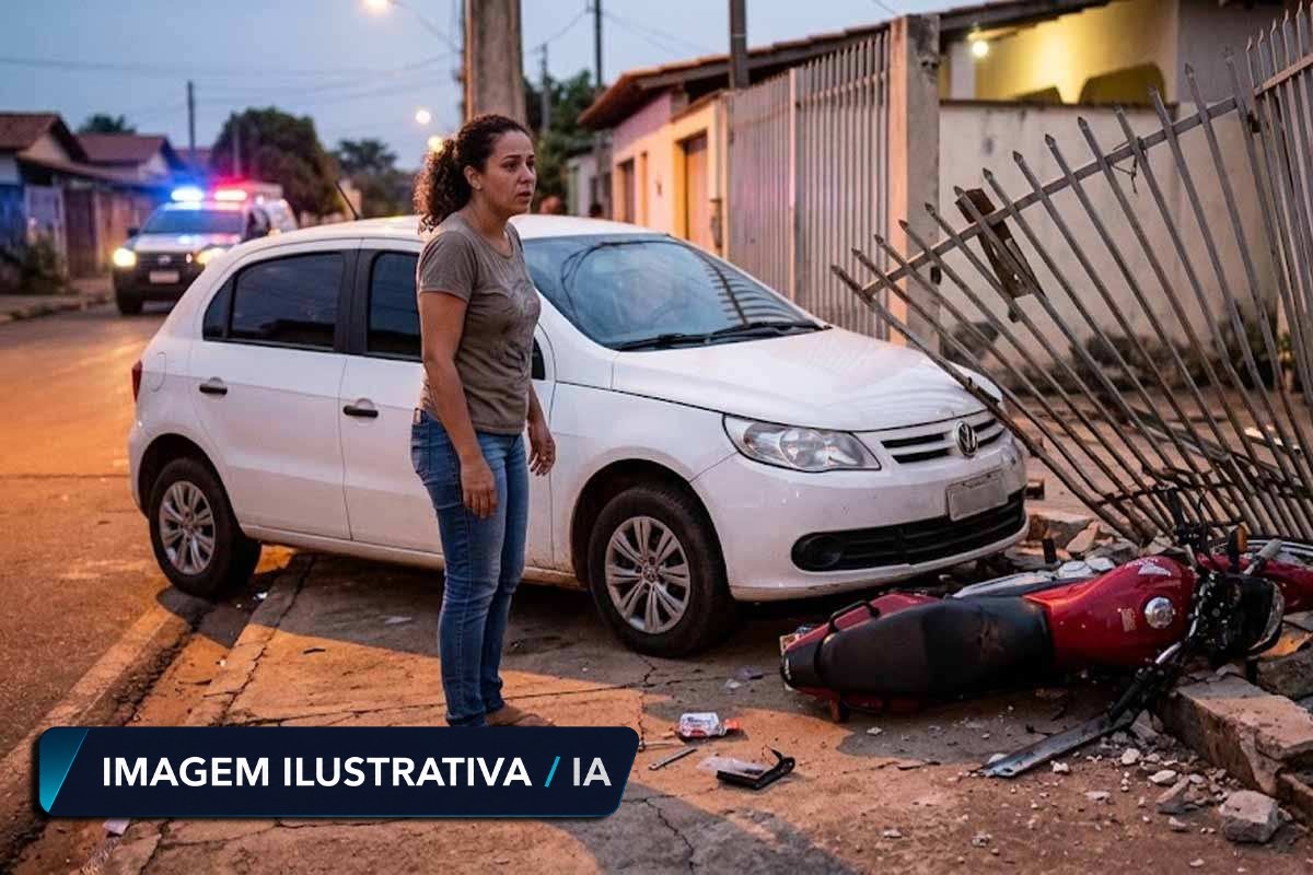 Mulher corta ex durante briga, carro derruba portão e atinge motocicleta; condenação fica apenas pela lesão