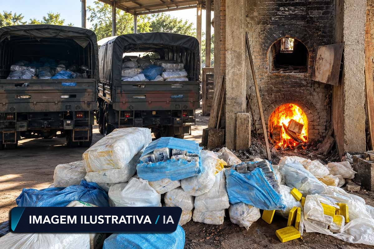 PF incinera 3,6 toneladas de drogas apreendidas em operação em Rondônia