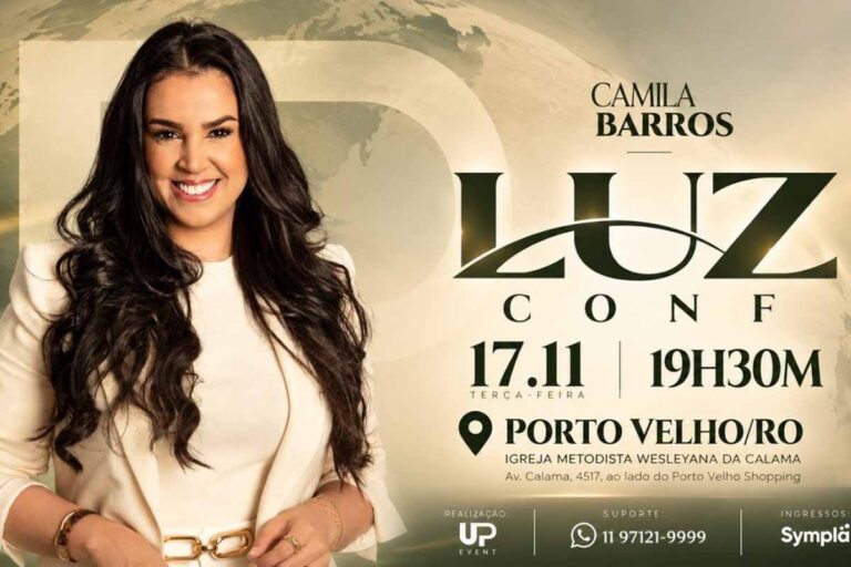 Camila Barros participa da Luz Conf em Porto Velho no dia 17 de novembro