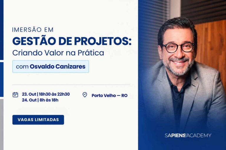 Porto Velho recebe imersão em gestão de projetos nos dias 23 e 24 de outubro