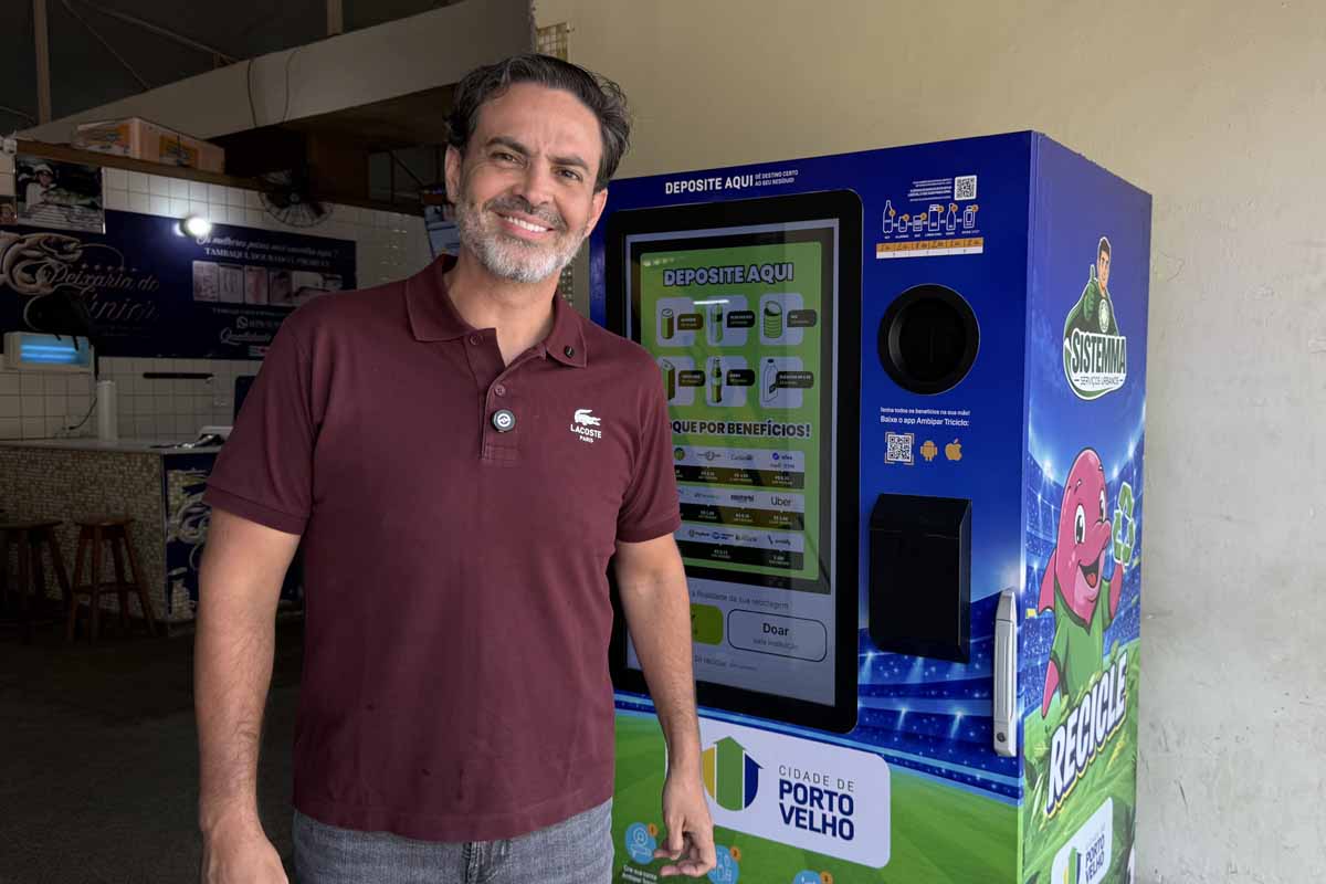 Prefeitura de Porto Velho instala máquinas que pagam por materiais recicláveis via Pix
