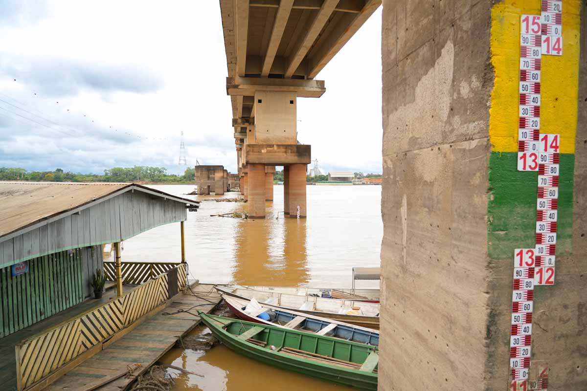 Rio Madeira fica 1,47 metro abaixo da média em Porto Velho e Defesa Civil alerta para riscos na navegação