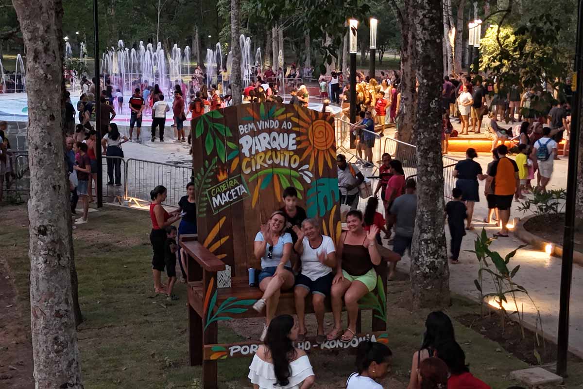 Prefeitura de Porto Velho entrega primeira etapa do Parque Circuito com fonte interativa e novos espaços de lazer