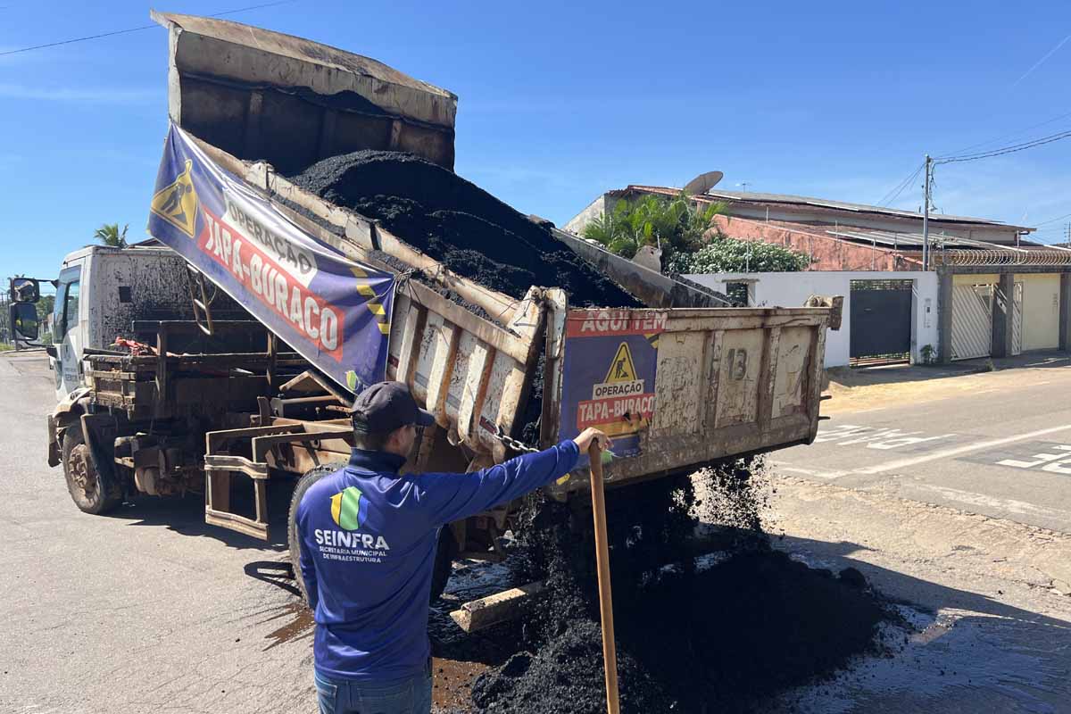 Prefeitura de Porto Velho realiza 459 serviços de tapa-buracos; Cohab lidera número de intervenções