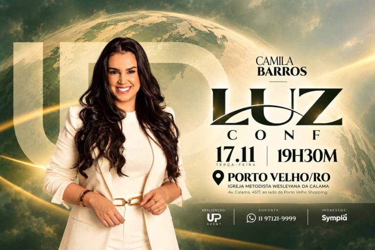 Camila Barros participa da Luz Conf em Porto Velho no dia 17 de novembro