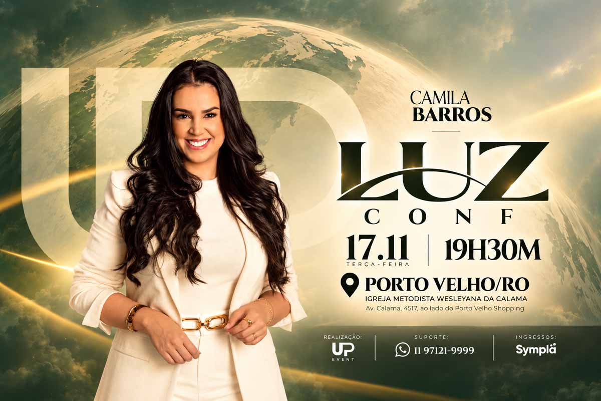 Camila Barros participa da Luz Conf em Porto Velho no dia 17 de novembro