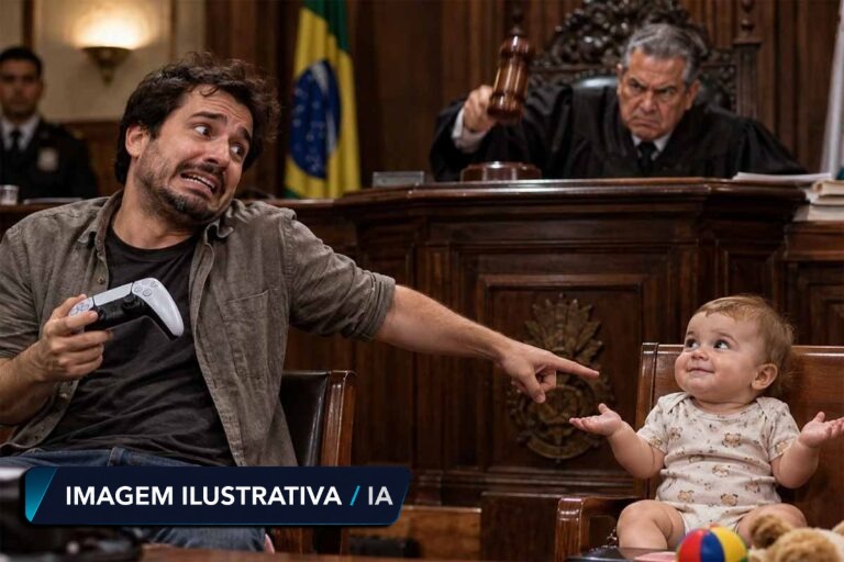 Colocou a culpa no bebê: pai diz que filho de 1 ano pode ter feito compra de R$ 691 no PlayStation e perde ação na Justiça