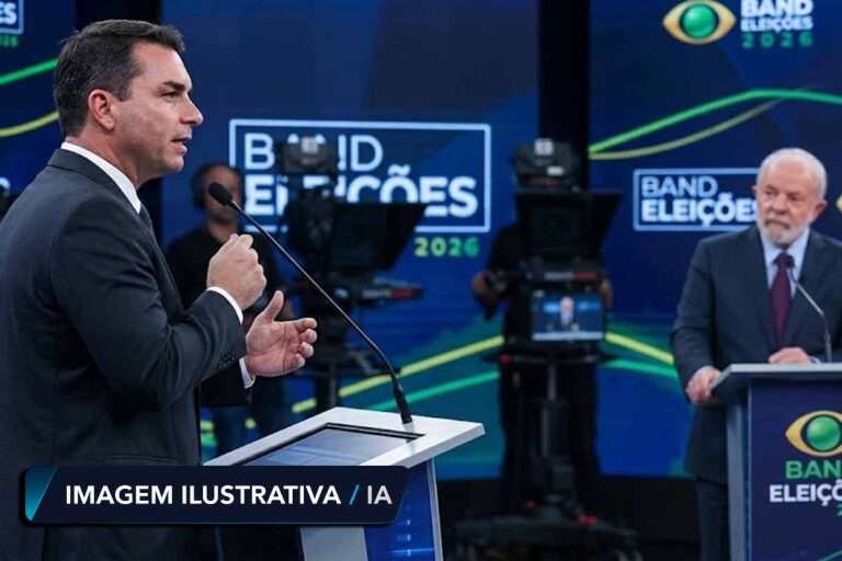 Lula e Flávio Bolsonaro trocam acusações em debate na Band sobre segurança, escala 6x1 e corrupção