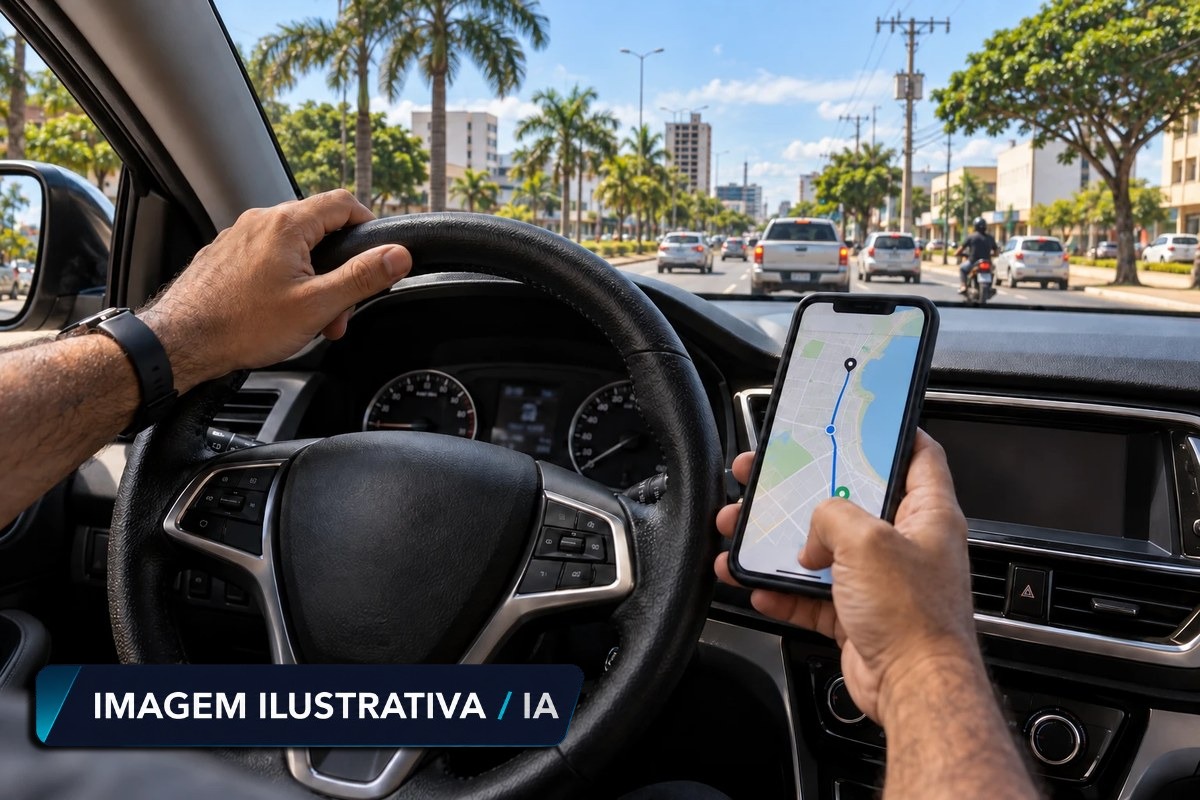 Ilustração sobre uso indevido de CPF em cadastro de motorista de aplicativo