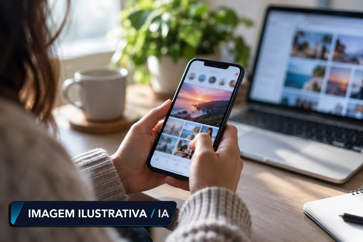 Ilustração sobre decisão judicial que determinou a restauração de conta do Instagram bloqueada