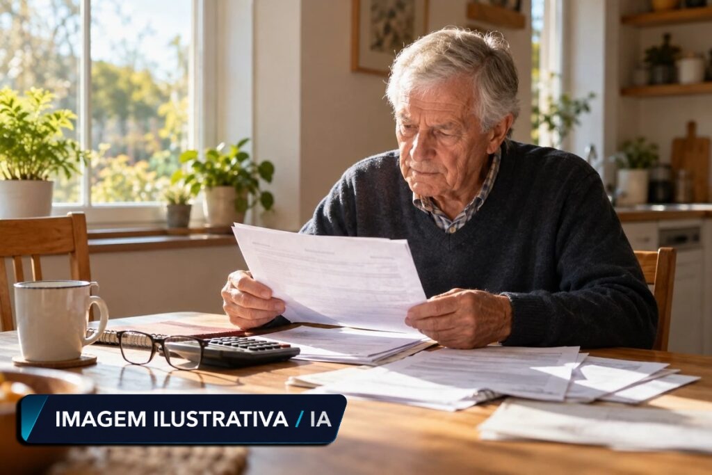 Ilustração sobre desvio de dinheiro de empréstimo feito na conta de um idoso em Porto Velho